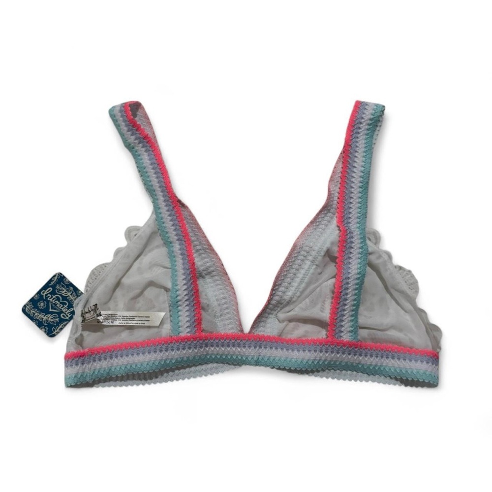 Free People Intimately Mika Lace Triangle Bralette in Optic White, NWT - Picture 4 of 6
